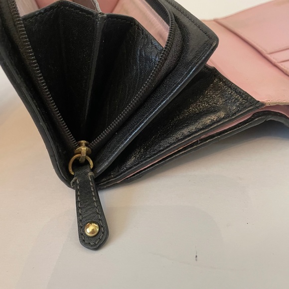 Coach Madison Op Art Signature Canvas Bifold Wallet Black Pink - Picture 14 of 16